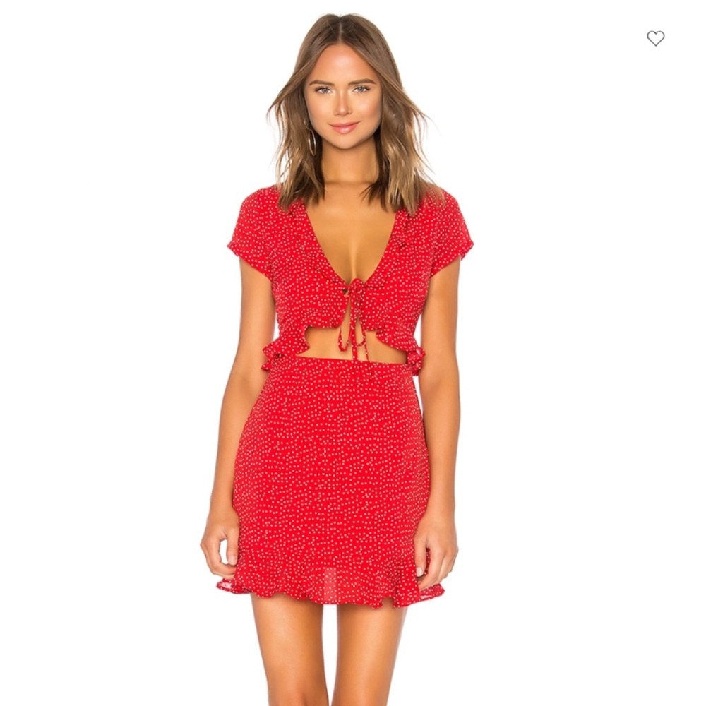 *SOLD* By the way. Mini Dress | Revolve | Red & White | S